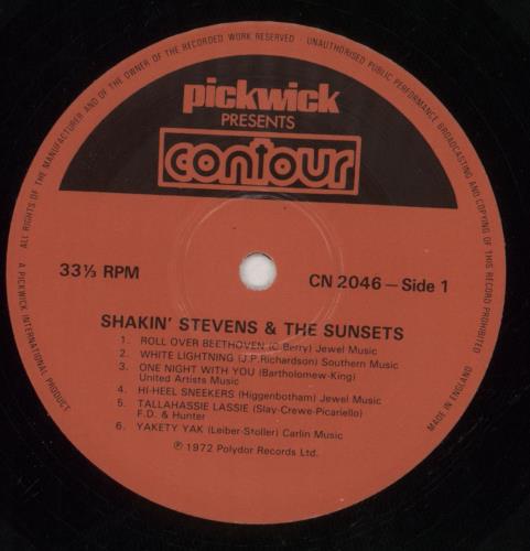 ［希少］Shakin’ Stevens & The Sunsets LPレコード Shakin' Stevens & The Sunsets – Shakin' Stevens & Sunsets